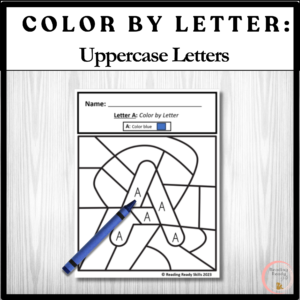 Uppercase letters.. Color by Letter worksheets