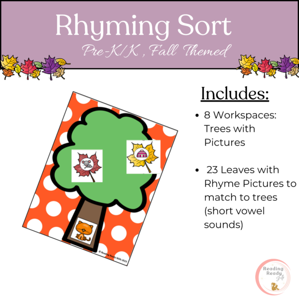 Rhyming sort- fall themed